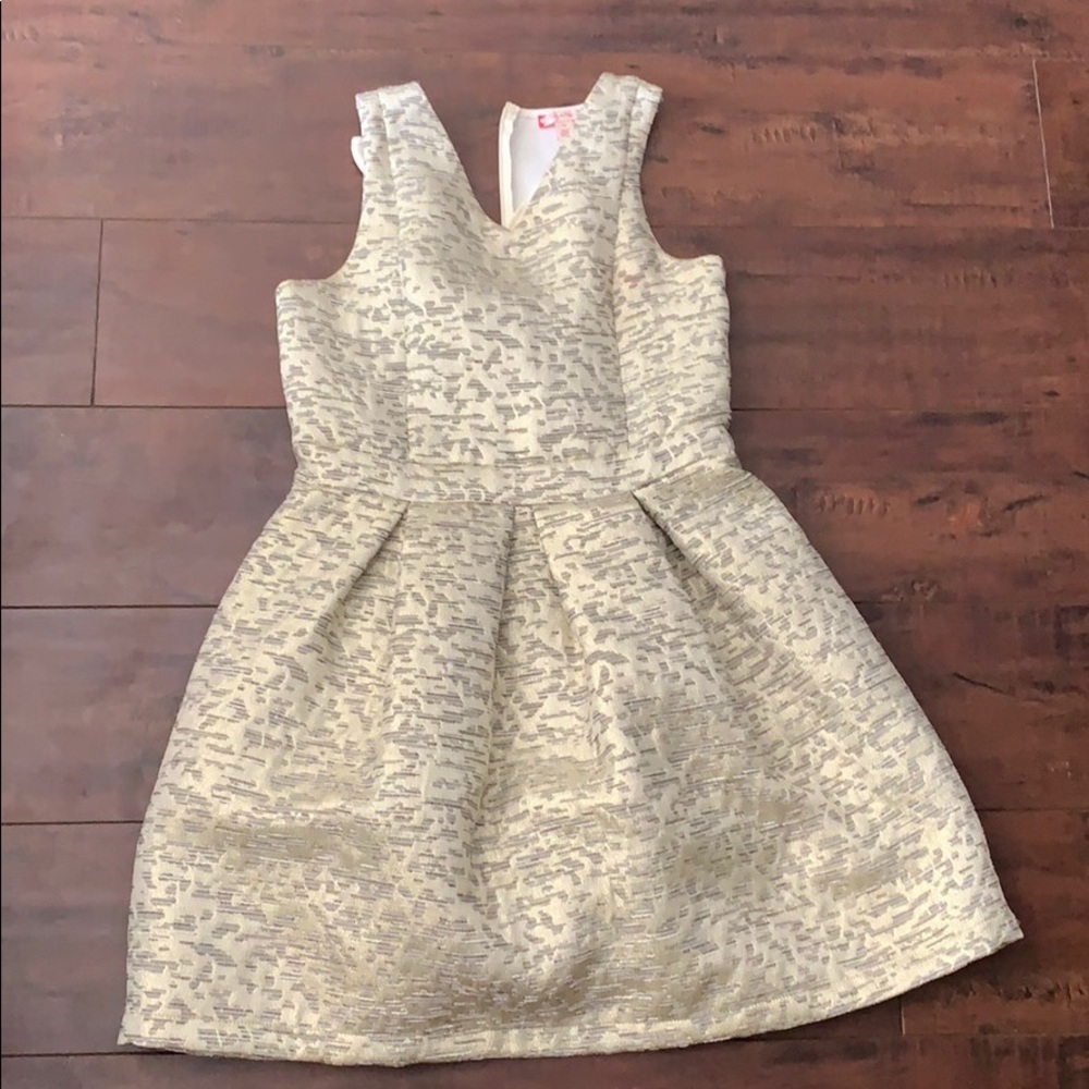 Gold patterned dress